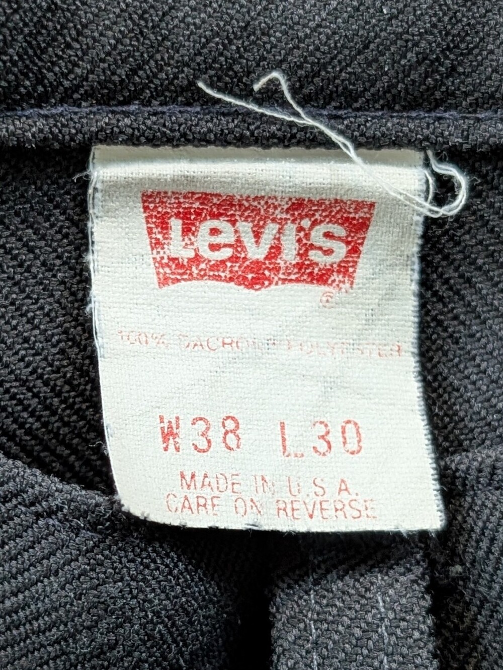 Levi's Men's Vintage Straight Leg Denim Jeans Black Size 38x30 Made In USA 1994